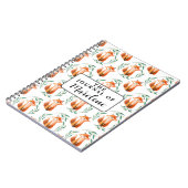 Personalized Spiral Photo Notebook – Cute Fox  ノートブック (左側)