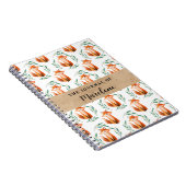 Personalized Spiral Photo Notebook – Cute Fox  ノートブック (右側)