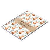 Personalized Spiral Photo Notebook – Cute Fox  ノートブック (左側)