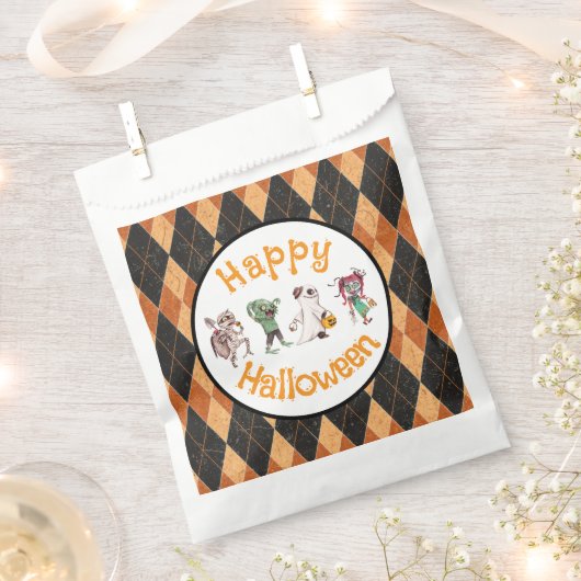 Personalized Spooktacular Halloween Bash フェイバーバッグ (クリップ留めされた状態)