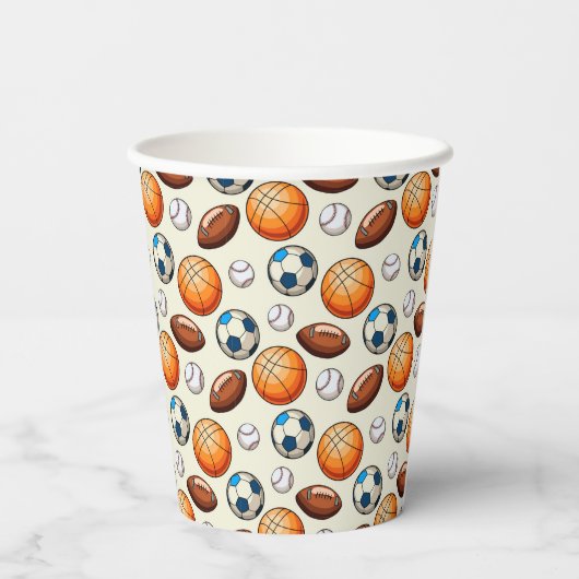 Personalized Sports Birthday Paper Cups  紙コップ (裏面)