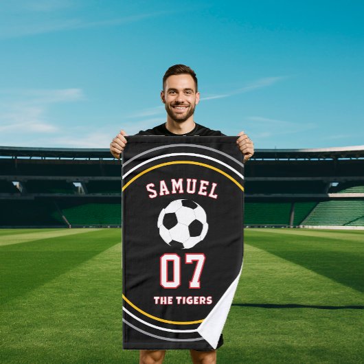 Personalized Sports coach soccer Football Player ハンドタオル