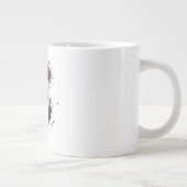 Personalized Sports Fan Monogram Custom Initial &  ジャンボコーヒーマグカップ (右)