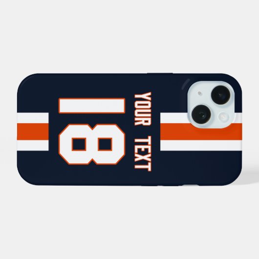 Personalized Sports Jersey  iPhone 15ケース (裏面横)