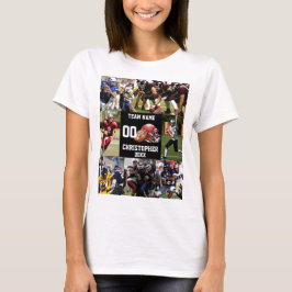 Personalized Sports Photo Collage Football  Tシャツ