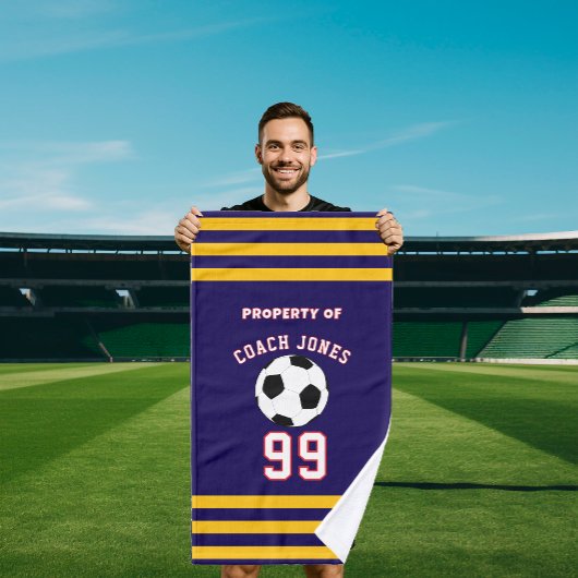 Personalized Sports soccer Custom Football Player ハンドタオル