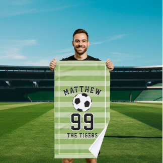 Personalized Sports soccer Football Player ハンドタオル