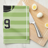 Personalized Sports Towel | Custom Football Player キッチンタオル (四つ折り)