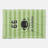 Personalized Sports Towel | Custom Football Player キッチンタオル (横)