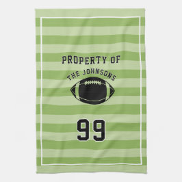 Personalized Sports Towel | Custom Football Player キッチンタオル