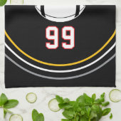 Personalized Sports Towel | Custom Football Player キッチンタオル (折り畳み)