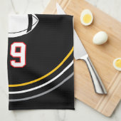 Personalized Sports Towel | Custom Football Player キッチンタオル (四つ折り)
