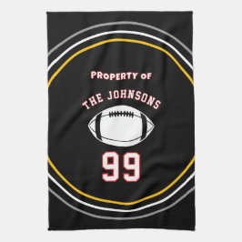 Personalized Sports Towel | Custom Football Player キッチンタオル