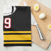 Personalized Sports Towel | Custom Football Player キッチンタオル (四つ折り)