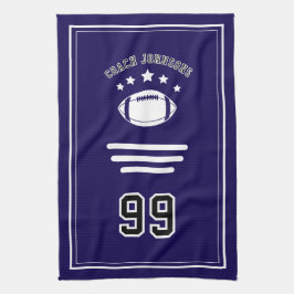Personalized Sports Towel | Custom Football Player キッチンタオル