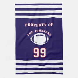 Personalized Sports Towel | Custom Football Player キッチンタオル