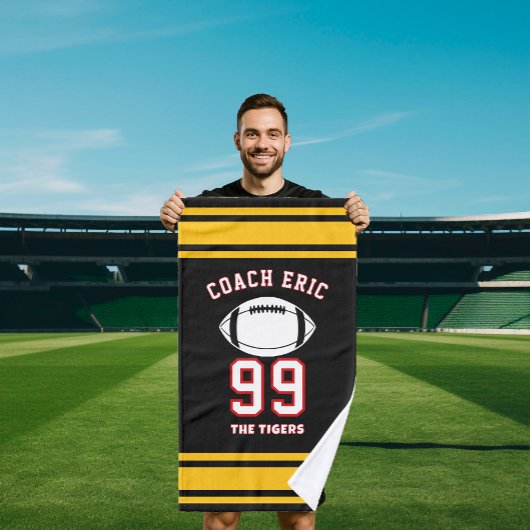 Personalized Sports Towel | Custom Football Player ハンドタオル