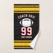 Personalized Sports Towel | Custom Football Player ハンドタオル (ハンドタオル)