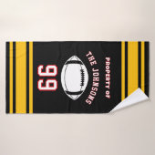 Personalized Sports Towel | Custom Football Player バスタオル (バスタオル)