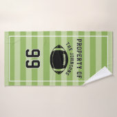 Personalized Sports Towel | Custom Football Player バスタオル (バスタオル)