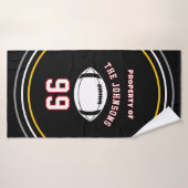 Personalized Sports Towel | Custom Football Player バスタオル (バスタオル)