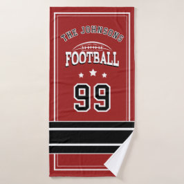 Personalized Sports Towel | Custom Football Player バスタオル