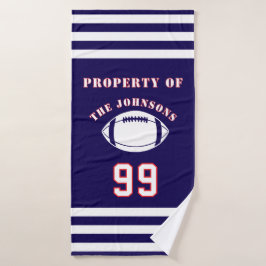 Personalized Sports Towel | Custom Football Player バスタオル