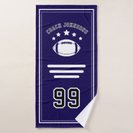 Personalized Sports Towel | Custom Football Player バスタオル