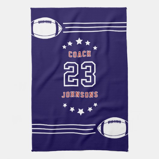Personalized Sports Towel Players and Coach キッチンタオル (縦)