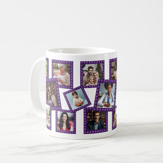 Personalized Spring Blossom Framed 17 Photos Mug コーヒーマグカップ (正面左)