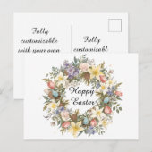 Personalized Spring Floral Keepsake シーズンポストカード (正面/裏面)