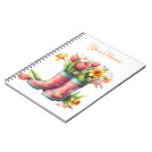 Personalized Spring Floral Spiral Notebook ノートブック (左側)