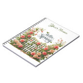 Personalized Spring Floral Spiral Notebook ノートブック (左側)