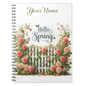 Personalized Spring Floral Spiral Notebook ノートブック (正面)