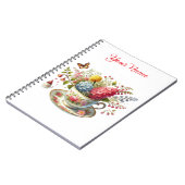 Personalized Spring Floral Spiral Notebook – ノートブック (左側)