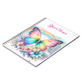 Personalized Spring Floral Spiral Notebook ノートブック (左側)