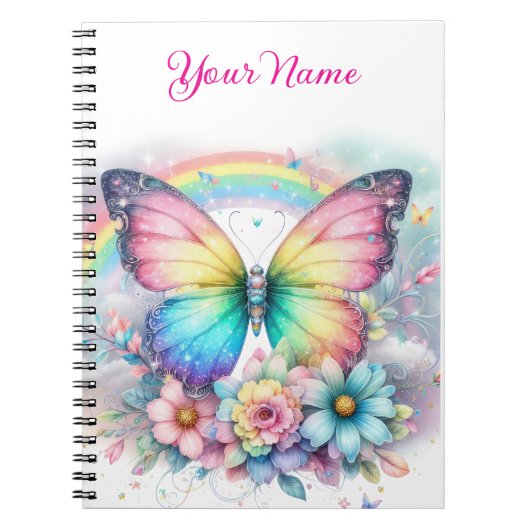 Personalized Spring Floral Spiral Notebook ノートブック (正面)