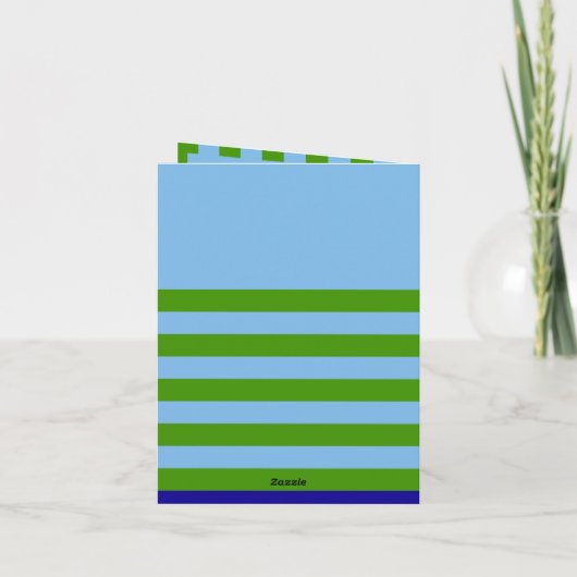 Personalized Spring Green and Blue Father's Day カード (裏面)