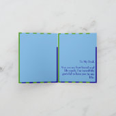 Personalized Spring Green and Blue Father's Day カード (内部)