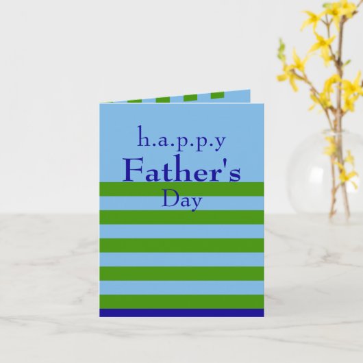 Personalized Spring Green and Blue Father's Day カード (黄色い花)