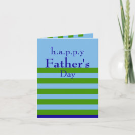 Personalized Spring Green and Blue Father's Day カード