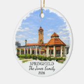 Personalized Springfield Ornament, Custom Illinois セラミックオーナメント (左)