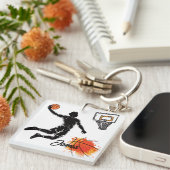 Personalized Square Acrylic Keychain キーホルダー (正面右)