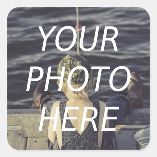 Personalized Square Photo Sticker Sheet スクエアシール (正面)