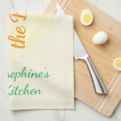 Personalized Squeeze the Day Lemon Kitchen Towel キッチンタオル (四つ折り)