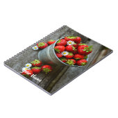 Personalized//Srawberriesおよびデイジーのバケツ ノートブック (左側)