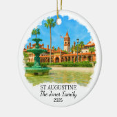 Personalized St Augustine Ornament, Florida セラミックオーナメント (左)