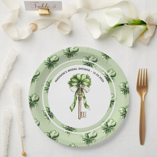 Personalized St. Patrick’s Day Bridal Shower ペーパープレート (ウェディング)