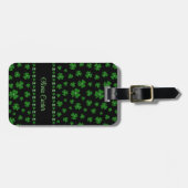 Personalized St. Patrick’s Day Shamrock on Black ラゲッジタグ (正面横)