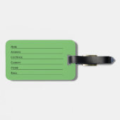 Personalized St. Patrick’s Day Shamrock on Black ラゲッジタグ (裏面横)